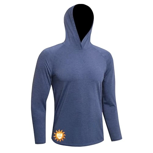 Offerta a tempo: MEETWEE Maglietta Uomo Maniche Lunghe Cappuccio UPF 50+ Protezione Solare Camicia UV Estate Asciugatura Rapida Traspirante Leggera per Pesca Trekking Mare Spiaggia - 15% da 17.99 € a 15.29 €