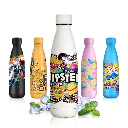 Offerta a tempo: JAPORIA Borraccia Termica 500ml, Personalizzate, Borraccia in Acciaio Inox, senza BPA, Borracce per Scuola, Sport, Campeggio, Yoga, Palestra, Ciclismo - 0.00% da 9.81 € a 9.81 €