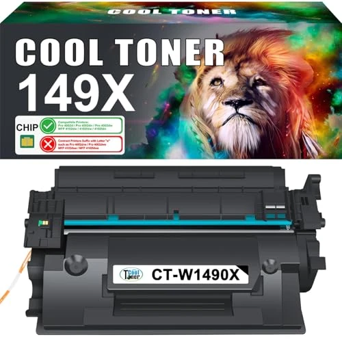 Offerta a tempo: Cool Toner 149X (Con Chip) Compatibile Toner per HP LaserJet Pro 4002dn 4002dw 4002d 4002 MFP 4102fdn 4102fdw 4102dw 4102 149X 149A W1490X W1490A - Nero, Confezione da 1 - 0.00% da 69.99 € a 69.99 €