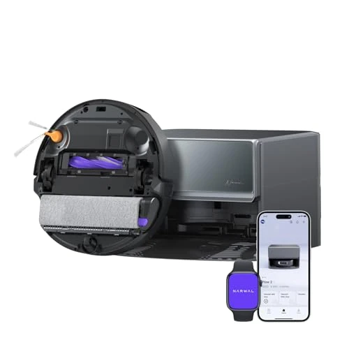 Offre limitée : NARWAL Flow 2 Robot Aspirateur, Station Tout-en-Un Compacte, Rouleau Laveur Allongé, Lavage FlowWash à 60 °C, Puissance d’Aspiration de 31 000 Pa, Technologie CarpetFocus™ de 1299.00 € à 1199.00 € (8% de remise)
