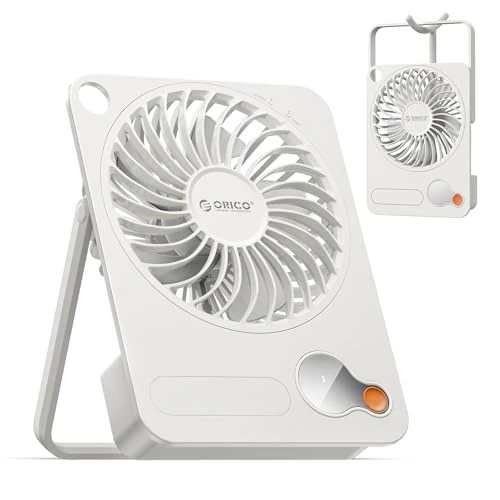 Tijdelijke aanbieding: ORICO USB-bureauventilator, 3-traps verstelbare kleine ventilator, 180° opvouwbaar met LED-display, snelkoppelingsrooster, stille koeling, draagbare persoonlijke ventilator voor tafel, slapen, kantoor van 24.99 € naar 24.99 € (0.00%