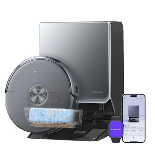 Offre limitée : NARWAL Flow 2 Robot Aspirateur Laveur Tout-en-Un, Rouleau Laveur Allongé, Lavage FlowWash à 60 °C, Puissance d’Aspiration de 31 000 Pa, Technologie CarpetFocus™, Lavage de la Serpillière à 100 °C de 1299.00 € à 999.00 € (23% de remise)