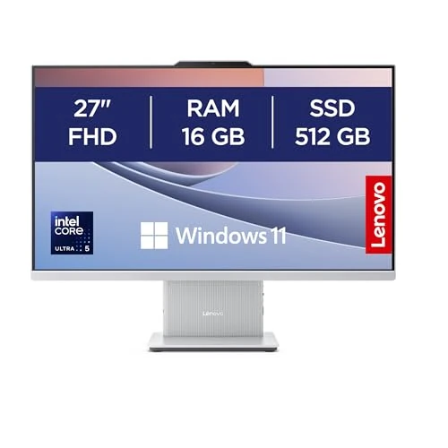 Offerta a tempo: Lenovo IdeaCentre Computer desktop All-In-One, Display 27" FHD, Intel Core Ultra 5 226V, 512GB SSD, RAM 16GB, Altoparlanti Harman, WiFi 6, Windows 11 H, Tastiera + Mouse Wireless - 11% da 899.00 € a 799.00 €