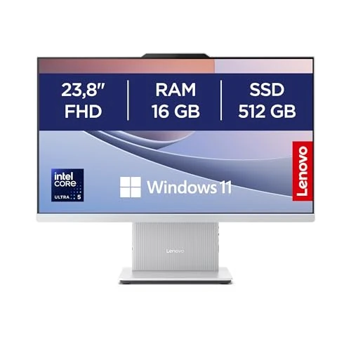 Offerta a tempo: Lenovo IdeaCentre Computer desktop All-In-One, Display 24" FHD, Intel Core Ultra 5 226V, 512GB SSD, RAM 16GB, Altoparlanti Harman, WiFi 6, Windows 11 H, Tastiera + Mouse Wireless - 22% da 899.00 € a 699.00 €