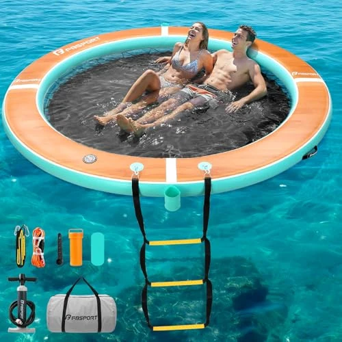 Offerta a tempo: FBSPORT Isola Galleggiante Multi-Persona, Piattaforma Galleggiante Rotonda con portabicchieri, Isola Galleggiante Resistente Antiscivolo per Piscina, Lago e Mare, Dimensioni Opzionali 6/8/10 Piedi - 40% da 399.99 € a 239.99 €