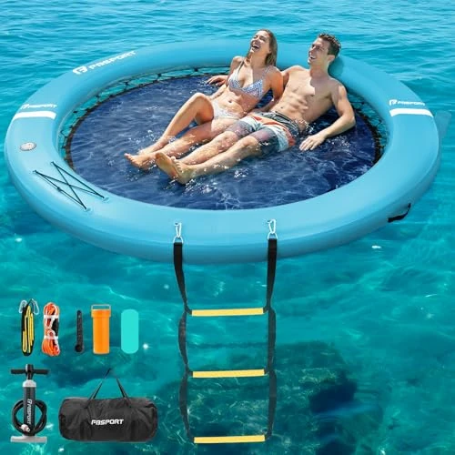 Offerta a tempo: FBSPORT Isola Galleggiante Multi-Persona, Piattaforma Galleggiante Rotonda con portabicchieri, Isola Galleggiante Resistente Antiscivolo per Piscina, Lago e Mare, Dimensioni Opzionali 6/8/10 Piedi - 43% da 399.99 € a 226.99 €