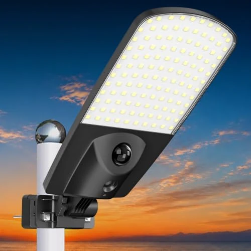 Offre limitée : Adewalk 2026 Lampadaire solaire Led extérieur, IP67 étanche lampe de route solaire avec capteur de mouvement, 3000LM Super Bright Lampadaire de jardin extérieur solaire pour garage de 59.99 € à 59.99 € (0.00% de remise)