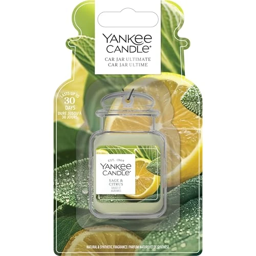 Offre limitée : Yankee Candle | Car Jar | Sauge et agrumes | Pour voitures et petits espaces à la maison | Jusqu'à 30 jours de 19.40 € à 7.79 € (59.85% de remise)