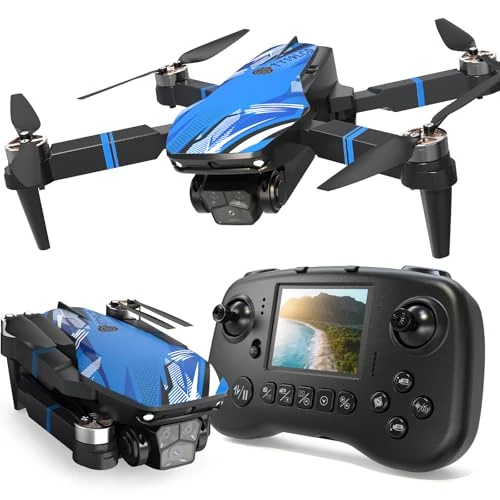 Zeitlich begrenztes Angebot: Drohne mit Kamera LCD-Bildschirm FPV Video, Professional Drone mit Bürstenlosem Motor, 270°-Hindernisvermeidung, Zusammenklappbarer RC Mini Quadcopter für Erwachsene Anfänger, Unter 250G, Geschenk von 149.89 € auf 79.99 € (47%