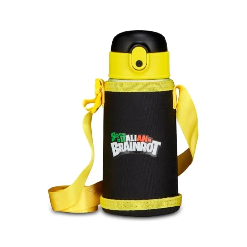Offerta a tempo: Seven Borraccia Kid Italian Brainrot, Verde, 460 ml, Acciaio Inox, BPA free, Ermetica, Caldo 12h/freddo 24 h, A prova di perdite, Tracolla Inclusa, Scuola, Sport, Viaggio, Bambini, Idea regalo - 26% da 18.90 € a 14.00 €