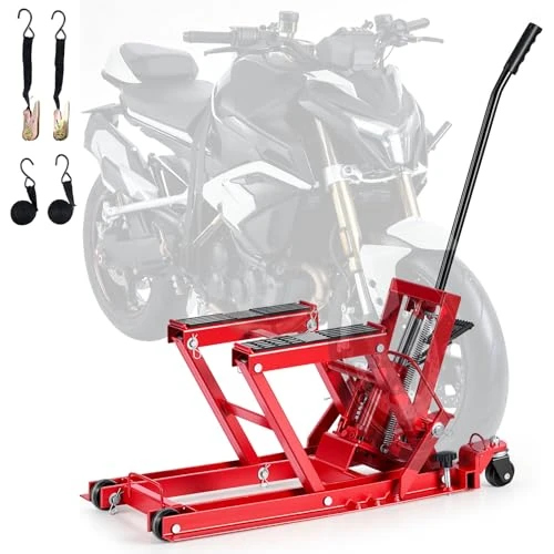 Offerta a tempo: VEVOR Martinetto Idraulico Compatto per Motocicletta, Cric Idraulico di Sollevamento per Moto Carico Max 680 kg Altezza Sollevamento Regolabile tra 11,5-38,5 cm, Manutenzione da Officina Garage - 10% da 119.90 € a 107.90 €