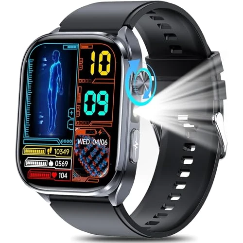 Offerta a tempo: 2026 Nuovo AI-GPT Smartwatch ECG/𝐆li𝐜𝐞m𝐢𝐚/24H Pressione Sanguigna arteriosa/Q&A,2"Salutare orologio con Cardiofrequenzimetro/sonno/SpO2/ᴀᴘɴᴇᴀ ɴᴏᴛᴛᴜʀɴᴀ/Telefono/SOS/Acido Urico/BMI/IP68/Torcia - 0.00% da 79.99 € a 79.99 €