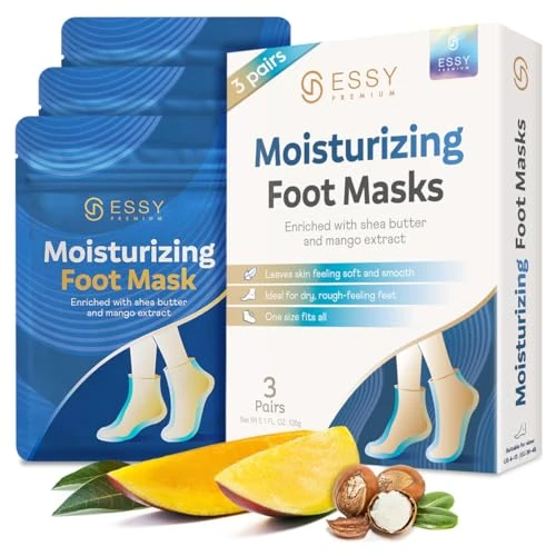Offerta a tempo: Essy Calzini Maschera Piedi Idratante, Burro di Karité & Mango, 3 Paia - 0.00% da 13.99 € a 13.99 €