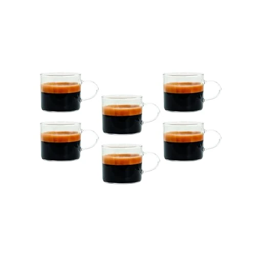 Offerta a tempo: Tognana Lyra, set 6 tazze espresso 100 cc, vetro, trasparente - 23% da 9.40 € a 7.25 €