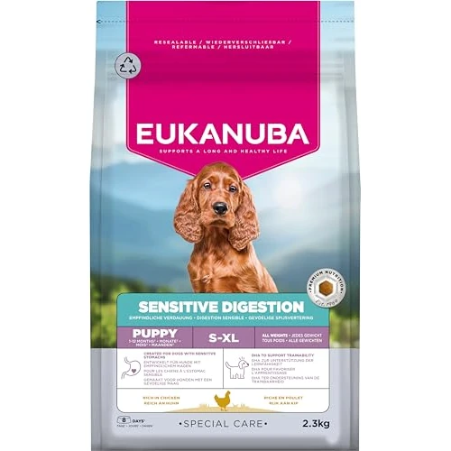 Oferta limitada: EUKANUBA Sensitive Digestion - Alimento para Cachorros con Pollo y arroz de fácil digestión - Alimento seco Suave para el estómago Special Care para Perros jóvenes con digestión Delicada, 2,3 kg de 18.90 € a 18.90 € (ahorro 0.00%)