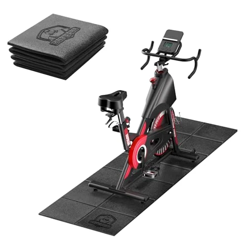 Offerta a tempo: HAPBEAR Tappetino Pieghevole di Protezione del Pavimento per Attrezzature Sportive, 140cm x 60cm x 5mm, PVC ad alta densità, Tappetino Fitness Fonoisolante per Tapis Roulant,Trainer Ellittico,Cyclette - 68% da 79.99 € a 25.99 €