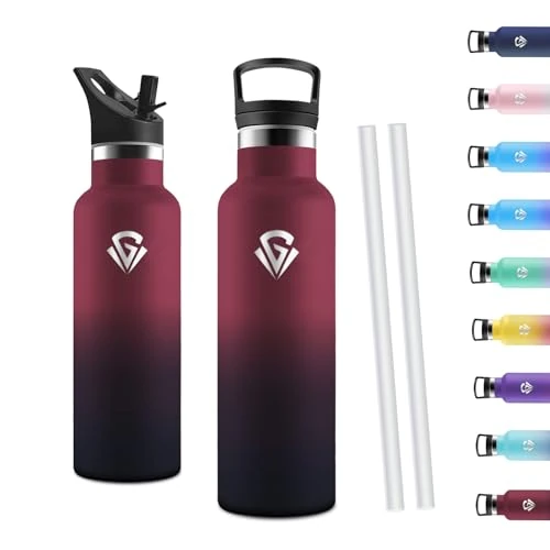 Offerta a tempo: Motswedi Borraccia Termica 500ml, Borraccia Acciaio Inox, Bottiglia Termica, Thermos Per Bevande Calde E Fredda, Bottiglia Acqua A Prova Di Perdite Per Scuola, Ufficio, Negro & Rojo - 8% da 15.03 € a 13.78 €