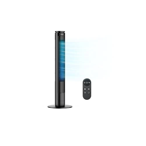 Offerta a tempo: Ventilatore a Torre 92cm con Schermo LED Regolabile (Spegnimento Totale) e Telecomando con Tasto Muto, Ventilatori a Colonna Silenziosi 28dB, 6 Velocità+5 Modalità, Oscillazione 70°, 8m/s, Timer 12h - 0.00% da 79.99 € a 79.99 €