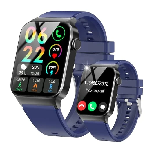 Offerta a tempo: STECEi Smartwatch Uomo Donna Rispondi/Effettua Chiamate, 1.85" Orologio Smartwatch con 113 Sportivo, Impermeabil IP68 Sportivo Watch con Contapassi/Sonno/Cardiofrequenzimetro, Blu - 70% da 65.99 € a 19.99 €