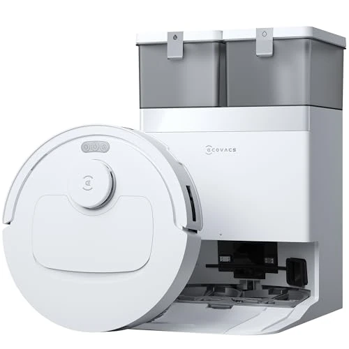 Offerta a tempo: ECOVACS DEEBOT T30e OMNI Robot aspirapolvere lavapavimenti, 25.000 Pa, ZeroTangle 3.0, spazzola later. ARClean, spazzola princip. tripla V, stazione OMNI svuot. automatico, asciugatura a 45 °C, bianco - 17% da 299.00 € a 249.00 €