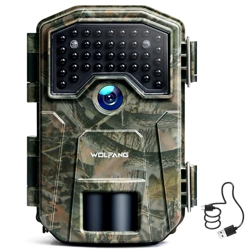 Tijdelijke aanbieding: WOLFANG Wildlife Camera, 4K 48MP Trail Camera Met 36 stks 940 nm IR LEDs Nachtzicht Geactiveerd Waterdicht IP66, Jacht Camera voor Wildlife Tuin Monitoring van 31.99 € naar 31.99 € (0.00% korting)