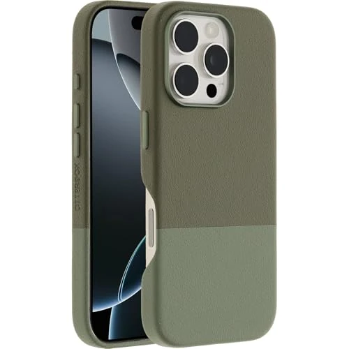 Tijdelijke aanbieding: OtterBox Leather Alternative MagSafe Hoes voor iPhone 16 Pro, Mojave Moss van 16.39 € naar 16.39 € (0.00% korting)