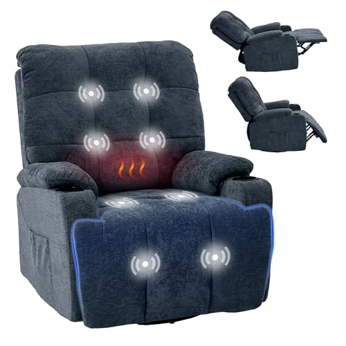Offerta a tempo: FLEXISPOT XR7 CURVE Poltrona Relax Alzapersona Elettrica per Anziani, Poltrona TV Girevole 270° e a Dondolo con Massaggio e Riscaldamento, Seduta Extra Large Imbottita, USB, Tessuto Idrorepellente - 0.00% da 579.99 € a 579.99 €
