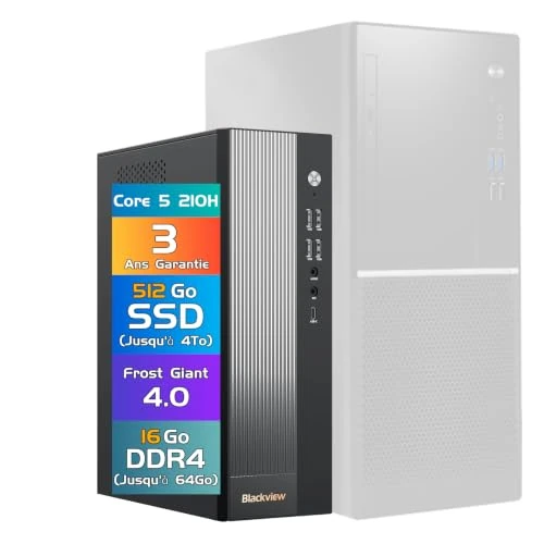 Tijdelijke aanbieding: Blackview MP20 Mini PC Win11 Pro, AMD Ryzen 3300U, 8GB DDR4 RAM 256GB M.2 SSD Mini Desktop, WiFi 5G, 4K UHD Dual Display Tower PC voor school/kantoor. van 1299.00 € naar 1299.00 € (0.00% korting)
