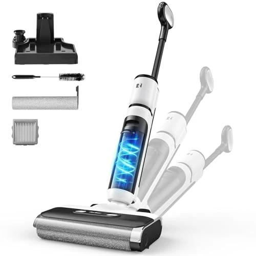 Offerta a tempo: Redkey W13SE Aspirapolvere Lavapavimenti Senza Fili, 75 min Max, 23KPa Aspirapolvere Lavapavimenti, Autopulizia, Doppio Serbatoio Acqua, Avviso vocale LED, per Pavimenti Duri e Peli di Animali - 0.00% da 189.99 € a 189.99 €