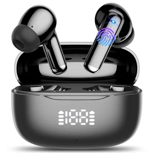 Oferta limitada: 2026 Auriculares Inalambricos Bluetooth 5.4, Cancelacion de Ruido Cascos Bluetooth, HiFi Estéreo con Micrófono HD, Pantalla LED, 40H de Autonomía, Auriculares Deportivos in Ear, IP7 Impermeable, USB-C de 59.99 € a 19.99 € (ahorro 67%)