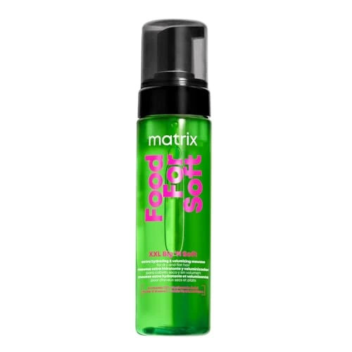 Offerta a tempo: Matrix, Mousse Idratante e Volumizzante per Capelli Secchi, Dona Corpo, Volume & Morbidezza, Tenuta Forte, Effetto Naturale, Con Olio di Avocado e Acido Ialuronico, Food For Soft, 200 ml - 0.00% da 18.50 € a 18.50 €