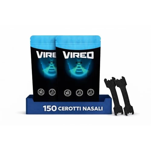 Offerta a tempo: Vireo® Cerotti Nasali Neri 150 pezzi, Strisce Nasali, Cerotti Naso Forma Tradizionale, Alta Tenuta, Qualità Premium, Sonno e Uso Quotidiano - 63% da 39.99 € a 14.99 €