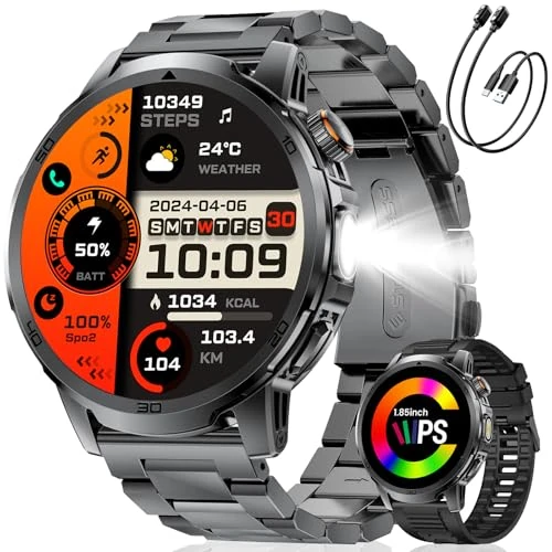 Offre limitée : Montre Connectée Homme 1000mAh 1.85" HD Écran BT Appel 110+ Sports Lumière de 69.99 € à 60.01 € (14% de remise)