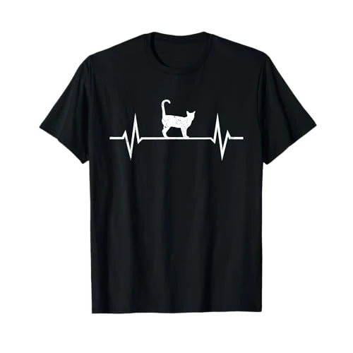 Offerta a tempo: Battito Cardiaco del Gatto Maglietta - 15% da 18.99 € a 16.14 €