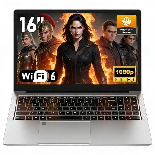 Oferta limitada: NAIKLULU 16 Pulgadas Pc Ordenador Portátil Gaming 2026, Procesador R7 5825U (2,0 a 4,5 GHz), 16GB RAM 1TB SSD Laptop Pc Gamer Portátil, Teclado Retroiluminado, Desbloqueo por Huella, Tipo-C de 699.99 € a 699.99 € (ahorro 0.00%)