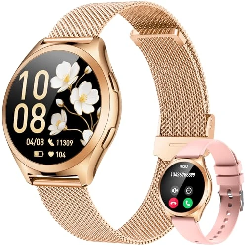 Offerta a tempo: Smartwatch Donna Orologio con Chiamate Bluetooth: 1.27" Orologio Intelligente 100 Modalità Sportivo Smart Watch con Assistente Vocale Fitness Tracker IP68 Impermeabile Contapassi Polso per Android iOS - 40% da 49.99 € a 30.00 €