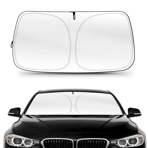 Offerta a tempo: D-Lumina Parasole per Parabrezza Auto, Parasole Auto Parabrezza Interno, Resistente ai Raggi UV, Pieghevole e Portatile, Adatto la Maggior Parte dei Veicoli (S-68x135cm) - 10% da 9.99 € a 8.99 €