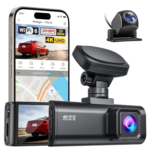 Oferta limitada: REDTIGER F7N-N Dashcam 4K Delantera y Trasera, Cámara Coche Grabadora 5.8GHz WiFi 20MB/s con App, 2160P/FHD GPS Preciso, WDR, Pantalla 3.18", Visión Nocturna, Modo Parking 24H (Sin Tarjeta) de 149.99 € a 149.99 € (ahorro 0.00%)