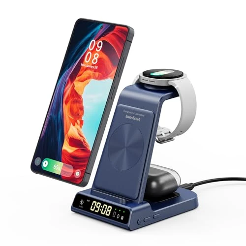 Oferta limitowana: Bezprzewodowa ładowarka dla Samsung S26 Ultra, Stacja ładująca 3 w 1 do Samsung Galaxy S26/S25/S24/Z Flip 7/Z Fold 7/Note 20, Wireless Charger for Galaxy Watch 8/Ultra/7/6, Buds 4/4 Pro (No Adapter) z 151.99 zł na 144.39 zł (oszczędź 5%