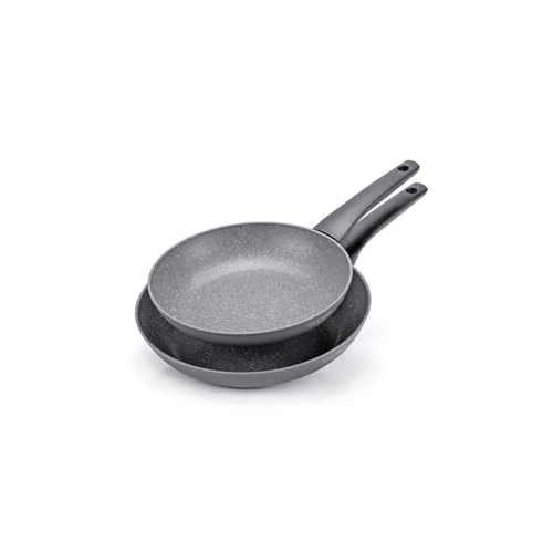 Oferta limitada: Moneta Power - Juego de 2 sartenes de 24-28 cm, aluminio forjado, antiadherente Artech Stone, inducción, gris de 63.48 € a 63.48 € (ahorro 0.00%)