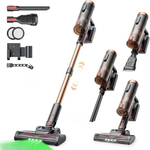Offerta a tempo: Proscenic P11 Ultra+ Aspirapolvere senza fili 500W/50Min/50KPA, Scopa Elettrica senza Fili Potente con Spazzola Anti-Groviglio, Display LED, Batteria Rimovibile, per Pavimenti/Tappeti/Peli - 21% da 119.99 € a 94.99 €