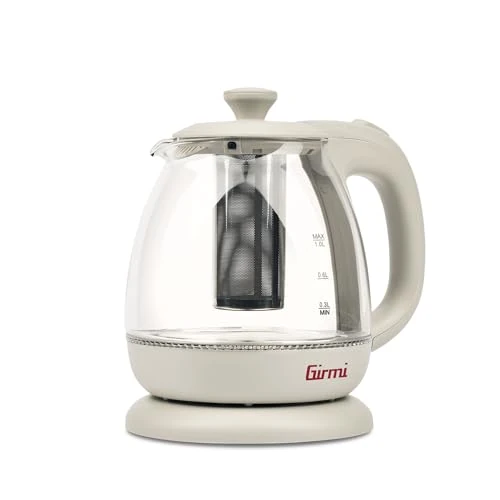 Offerta a tempo: Girmi BL41 Bollitore+Tisaniera, 1100W, 1L, Caraffa Graduata in Vetro, Filtro Smontabile INOX, Sistema di Sicurezza anti-surriscaldamento, Base con rotazione 360 ° con avvolgicavo - 40% da 32.90 € a 19.70 €