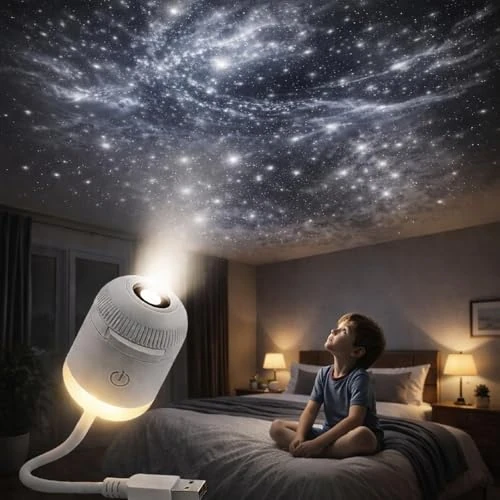 Offerta a tempo: WANWEN 2-in-1 Galaxy Projector Night Light, Multifunctional Portable Starry Sky Night Light Projector with HD Films, USB Powered, Adjustable Brightness for Car and Bedroom Decoration (3 pcs) - 40% da 49.99 € a 29.99 €