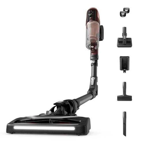 Offerta a tempo: Rowenta X-Pert 6.80 Animal Flex, Aspirapolvere Senza Fili Potente con Spazzola Multifunzione con Luci LED, Kit per Animali, Display, Autonomia Fino a 60 Min, 100 W, Colore Burgundy/Grigio, RH6495 - 20% da 199.99 € a 159.99 €