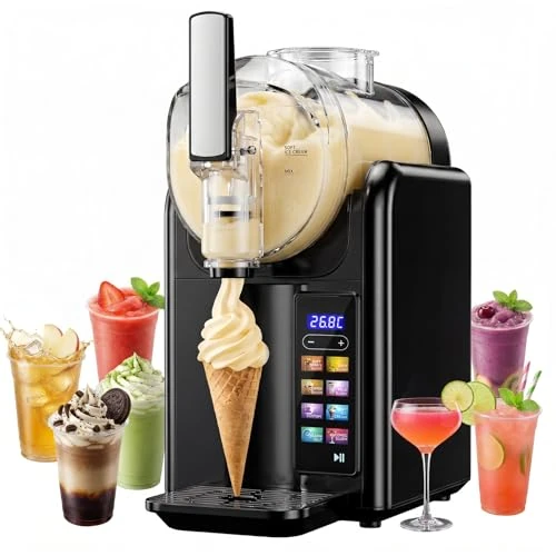 Offerta a tempo: Macchina per Granita,granitore per granite slushie machine,Macchina per slushy da 2L,7 programmi preimpostati Adatto per preparare gelati, frullati, milkshake, cocktail ghiacciati e margarita (nero) - 14% da 229.99 € a 198.54 €