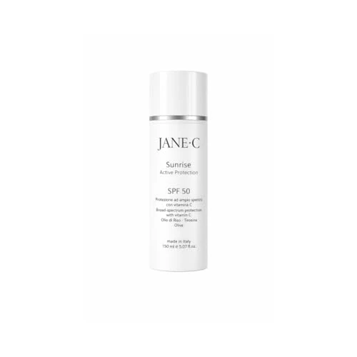Offerta a tempo: JANE•C Crema Solare Viso e corpo SPF 50+ •150ml •Dry touch• con Vitamina C, E e Olio di Riso–Sunrise Active Protection filtri UVA/UVB• Ispirata alla Skincare coreana–Uso Quotidiano, Made in Italy - 0.00% da 39.90 € a 39.90 €