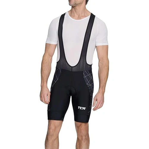 Offerta a tempo: TCA Salopette Ciclismo Uomo con Fondello Professionale – Pantaloncini Bici con Bretelle e Tasche Laterali – Tessuto ad Asciugatura Rapida per Bici da Corsa, Gravel e MTB - Black Graphic, M - 0.00% da 14.99 € a 14.99 €