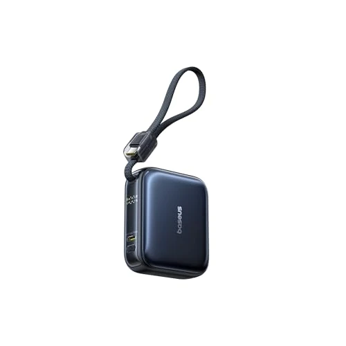 Offerta a tempo: Baseus AC22 Mini Powerbank 10000mAh, PD 45W Power Bank Portatile con Cavo USB-C integrato, Batteria Esterna Ricarica Rapida per iPhone 17/16/15, Samsung S26/S25 Ultra, iPad, Pixel 10/9 - 35% da 59.99 € a 38.99 €