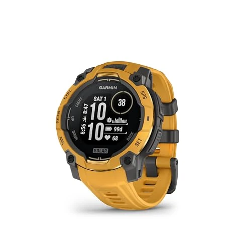 Offerta a tempo: Garmin Instinct 3, Smartwatch, 45mm, Display SOLAR, Lunetta in alluminio, GPS Multi-band, 10ATM, Torcia LED, 90+ App per lo Sport, Pay, Connect IQ, Autonomia 28 giorni (Sunburst) - 17% da 349.99 € a 289.63 €