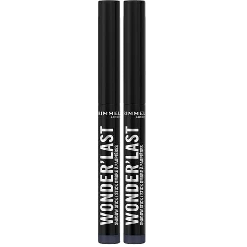 Offerta a tempo: Rimmel London, Wonder'Last, 011 Blueberry Bby, Ombretto in stick, Colore vibrante e d’impatto, Facile da applicare, Texture confortevole, Formula ultra-cremosa, Formula Vegana, 1,64 g - 50% da 30.00 € a 15.00 €